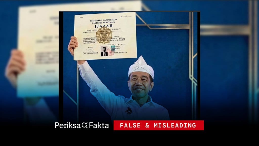 Salah, Foto Jokowi Tunjukkan Ijazah Aslinya ke Publik Salah, Foto Jokowi Tunjukkan Ijazah Aslinya ke Publik