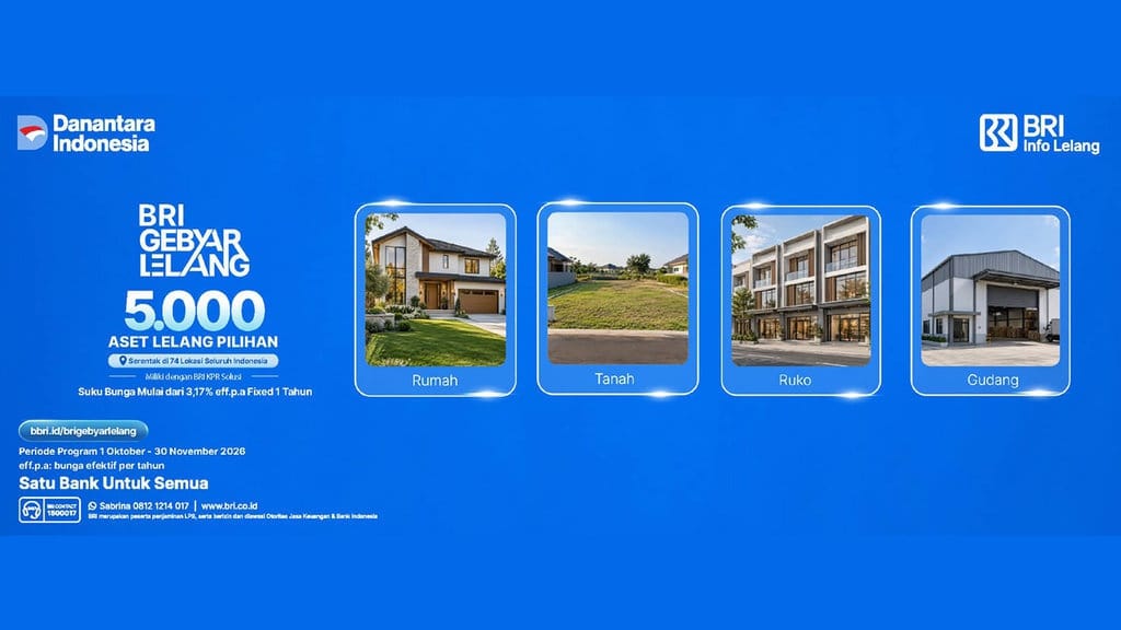 Gebyar Lelang BRI 2026 Buka Ribuan Pilihan Properti Gebyar Lelang BRI 2026 Buka Ribuan Pilihan Properti