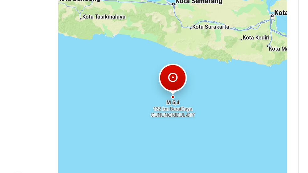 Info Gempa Jogja Malam Ini M5,4 dan Pusat di Dekat Gunungkidul Info Gempa Jogja Malam Ini M5,4 dan Pusat di Dekat Gunungkidul