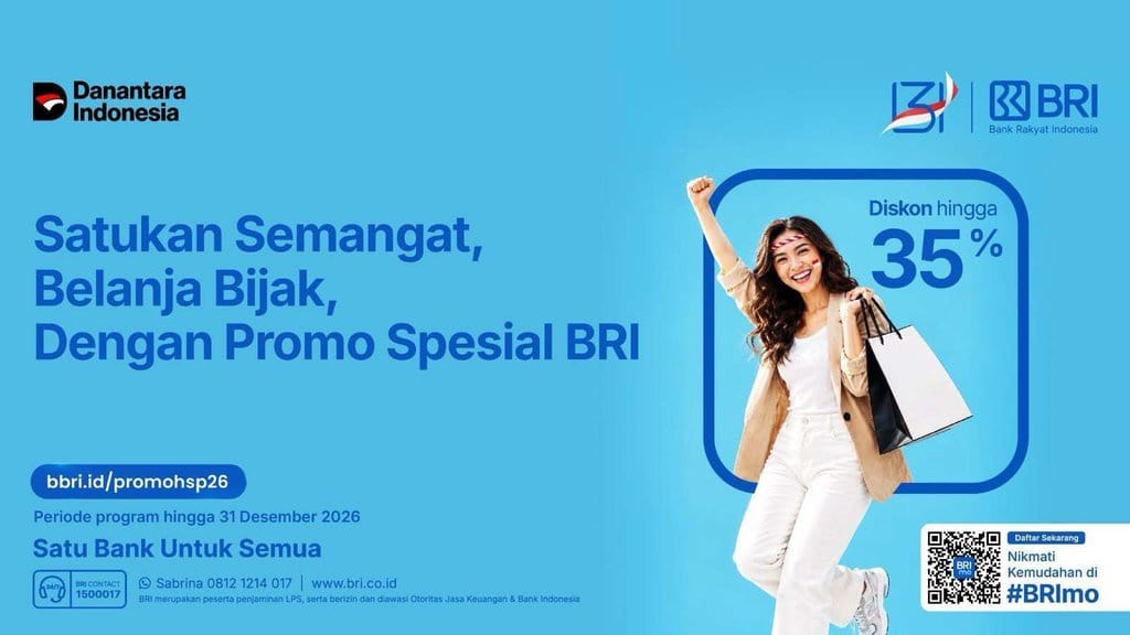 Promo Sumpah Pemuda BRI, Nikmati Diskon dan Cashback Promo Sumpah Pemuda BRI, Nikmati Diskon dan Cashback