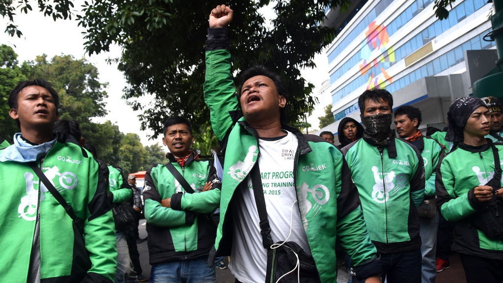 Pengemudi Ojek Online Unjuk Rasa Depan Istana Merdeka Siang Ini 