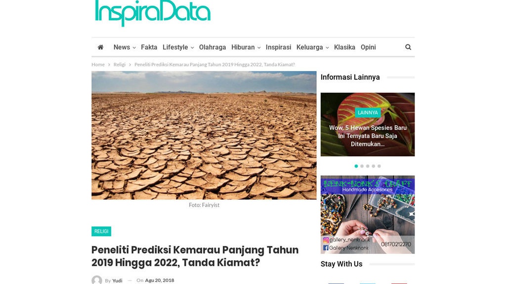 Benarkah Kabar Soal Kemarau Panjang dan Kekeringan 2019-2022? Benarkah Kabar Soal Kemarau Panjang dan Kekeringan 2019-2022?