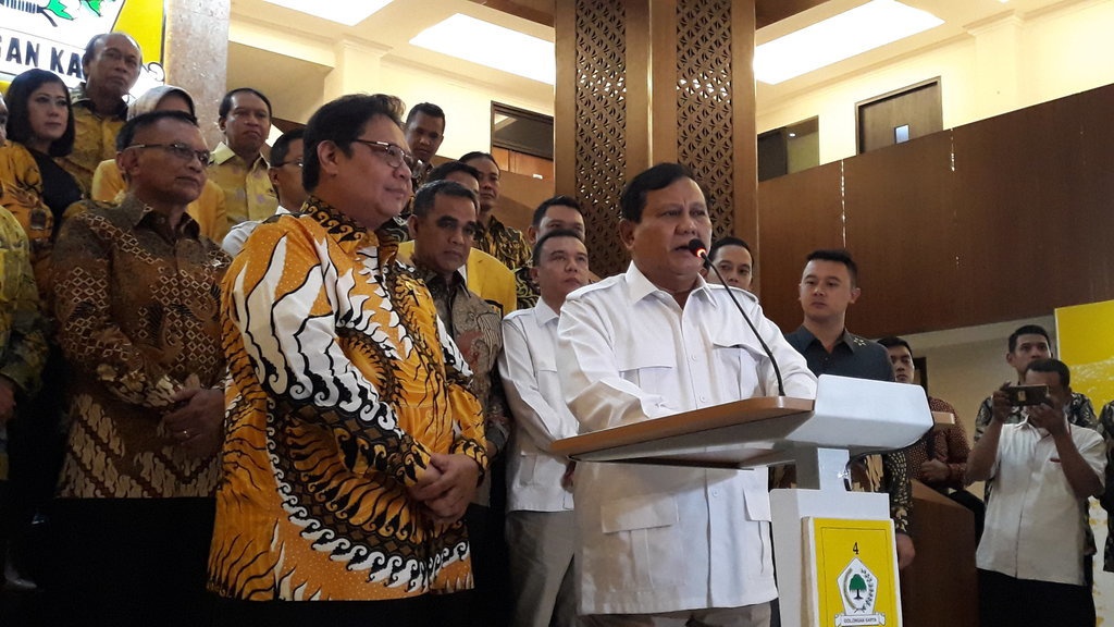 Sambangi Kantor Golkar, Prabowo: Saya Kembali ke Almamater Sambangi Kantor Golkar, Prabowo: Saya Kembali ke Almamater