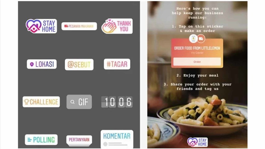 Instagram Luncurkan Stiker Pesan Makanan & Pelatihan Gratis Instagram Luncurkan Stiker Pesan Makanan & Pelatihan Gratis