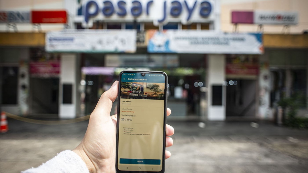 Pasar Slipi Belum Terapkan PeduliLindungi untuk Beli Migor Curah