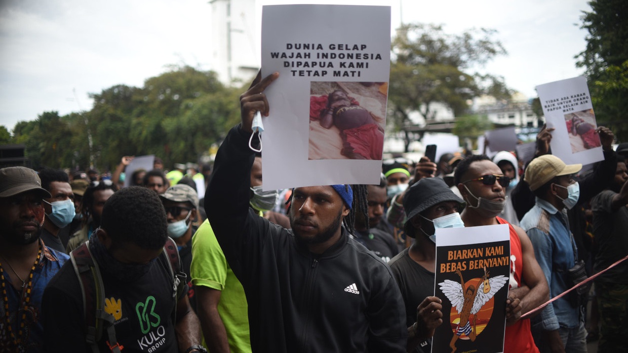 Demo Tuntut Penarikan Militer di Papua Demo Tuntut Penarikan Militer di Papua