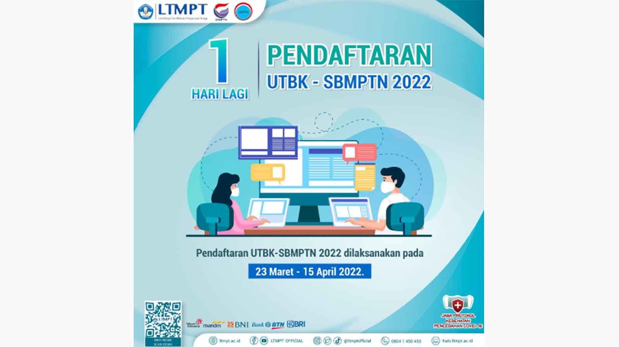 Link Panduan Pendaftaran UTBK SBMPTN 2022 Syarat, Biaya, Pembayaran