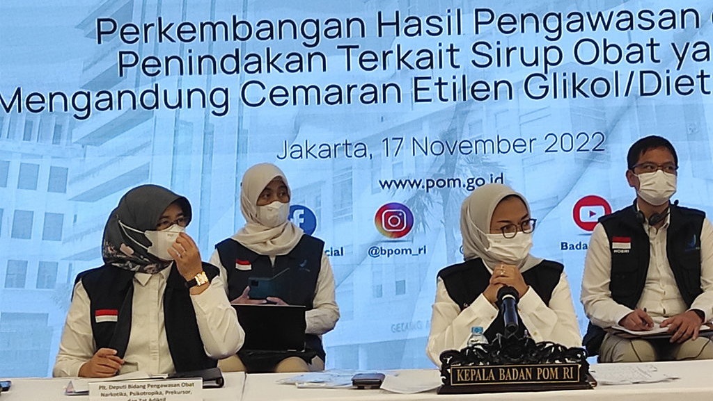 BPOM: PT Yarindo & Universal Resmi Tersangka Kasus Cemaran EG BPOM: PT Yarindo & Universal Resmi Tersangka Kasus Cemaran EG