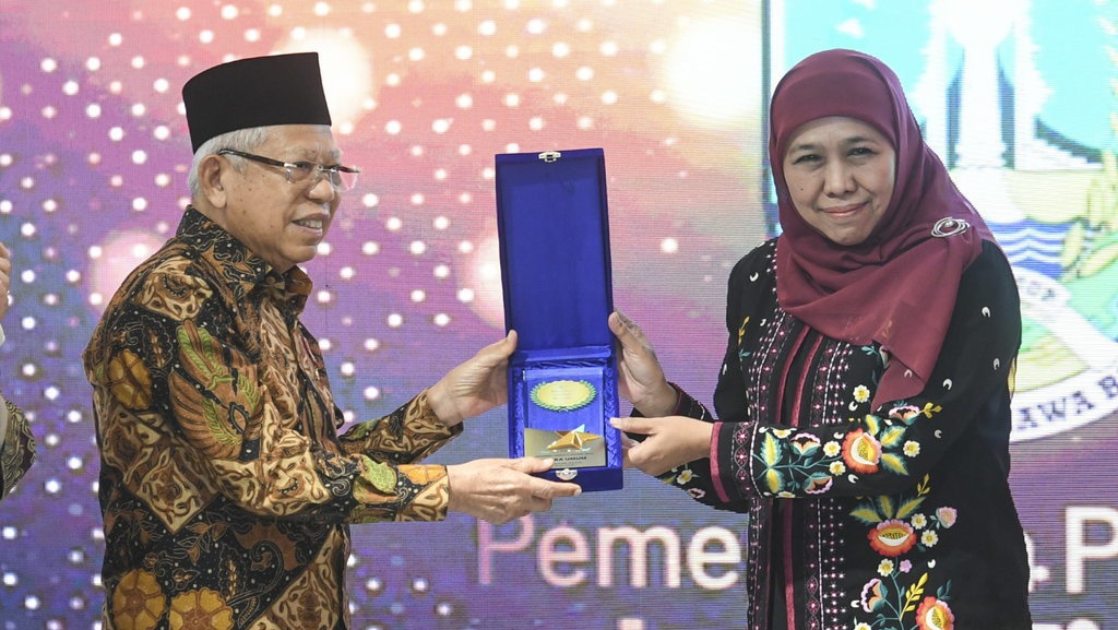 Temui Ma'ruf Amin, Khofifah Beri Undangan HUT ke-78 Muslimat NU