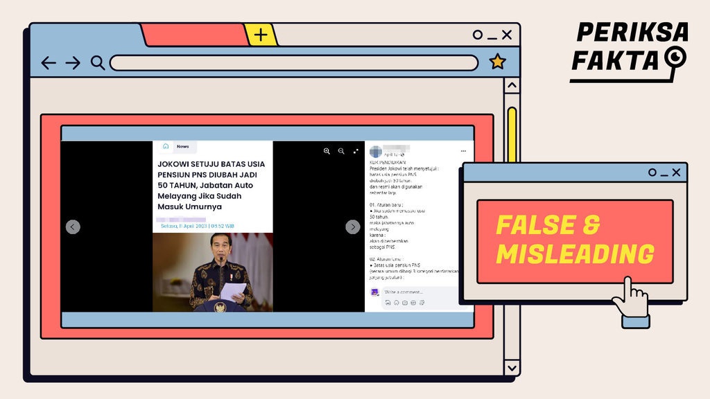Hoaks Jokowi Mengesahkan Batas Usia Pensiun PNS 50 Tahun