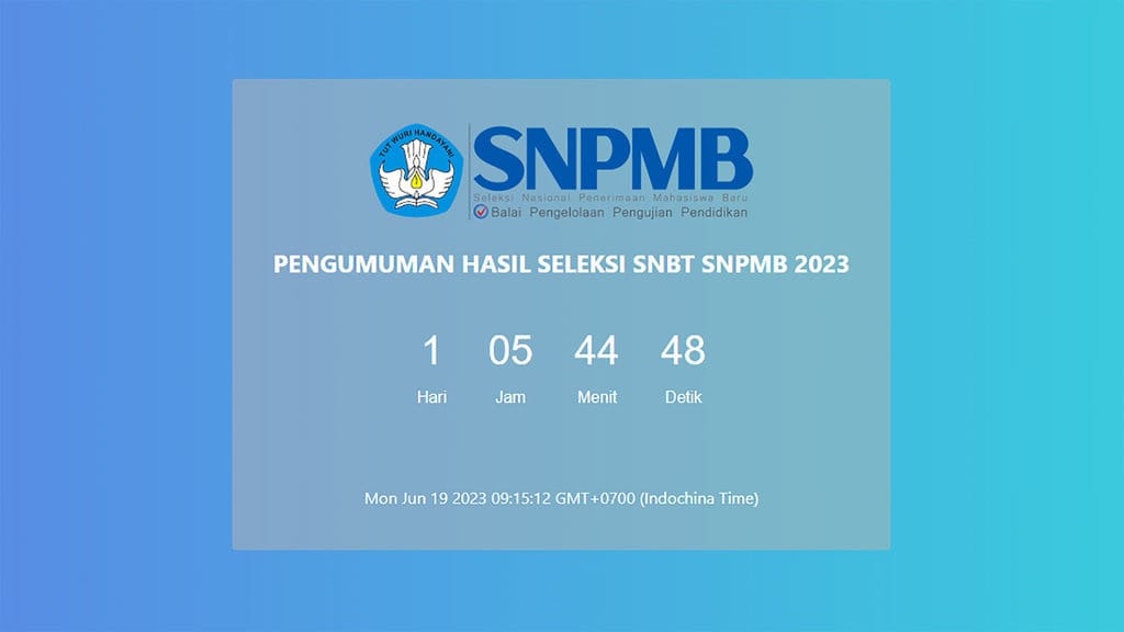 Hitung Mundur Pengumuman UTBK SNBT 2023 & Link Cek Hasil Seleksi Hitung Mundur Pengumuman UTBK SNBT 2023 & Link Cek Hasil Seleksi
