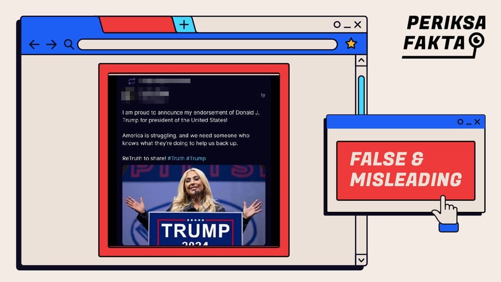 Manipulasi Foto Lady Gaga Dukung Trump dalam Pilpres AS 2024