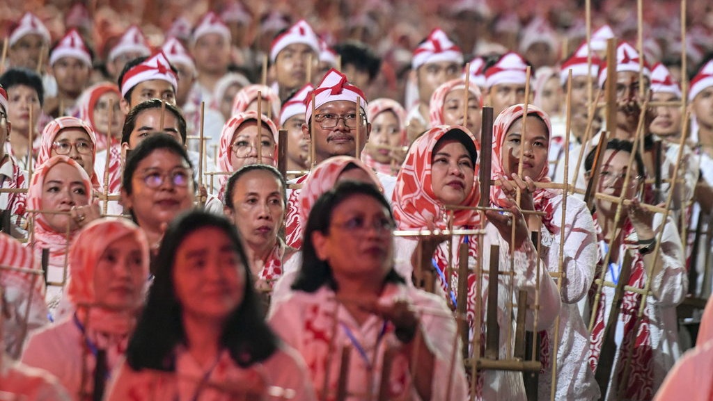 Gelaran Angklung oleh 15.110 Peserta di GBK Pecahkan Rekor Dunia