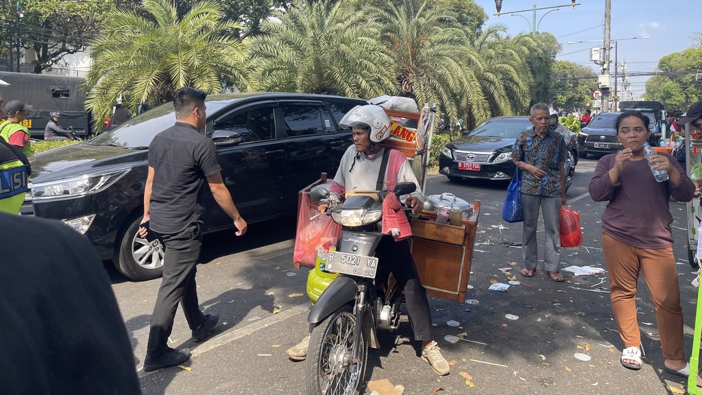 Arus Lalu Lintas di Depan KPU Mulai Dibuka