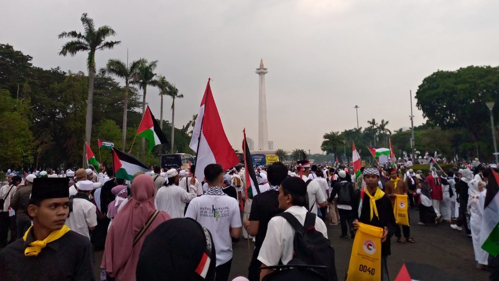 Massa Aksi Bela Palestina di Monas: Hentikan Kekejaman Israel