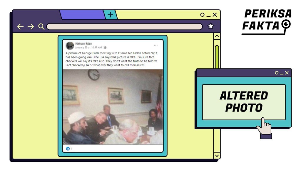 Hoaks George Bush Bertemu Osama bin Laden sebelum Tragedi 9/11 Hoaks George Bush Bertemu Osama bin Laden sebelum Tragedi 9/11