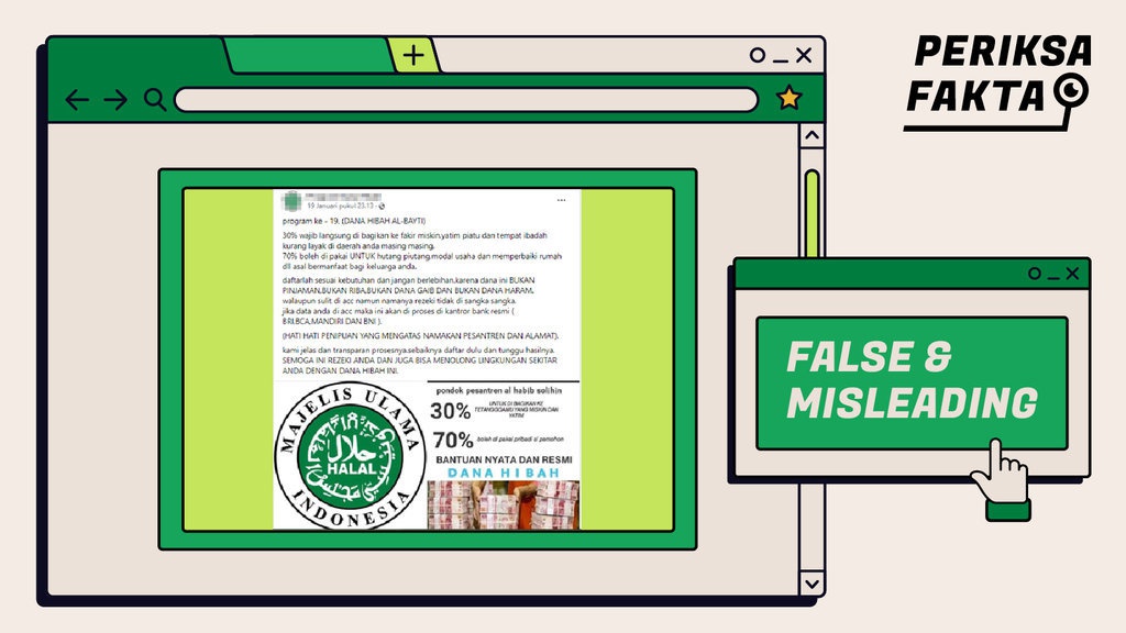 Hoaks Program Dana Hibah Al-Bayti yang Mencatut Nama MUI