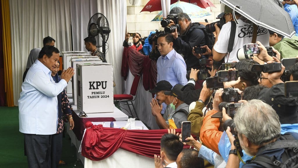 Proses Hitung Suara di TPS Prabowo Nyoblos Dimulai