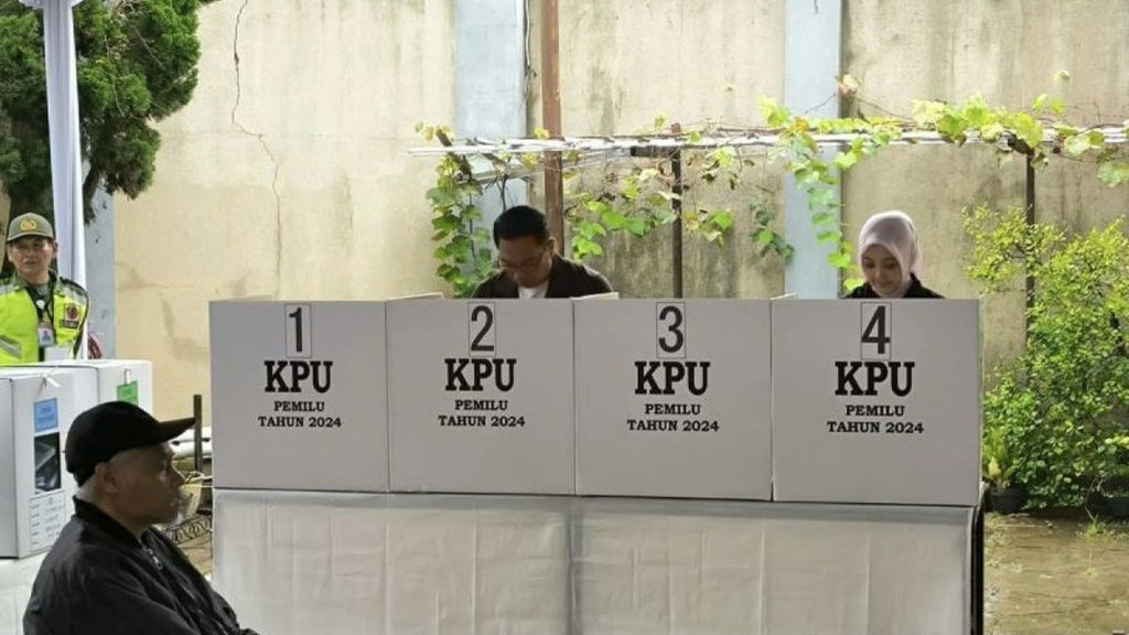 Amin Menang Tipis dari Prabowo-Gibran di TPS Ridwan Kamil