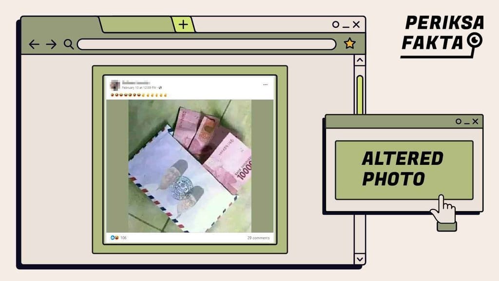 Salah: Foto Amplop Uang dari Paslon Nomor 01 Salah: Foto Amplop Uang dari Paslon Nomor 01