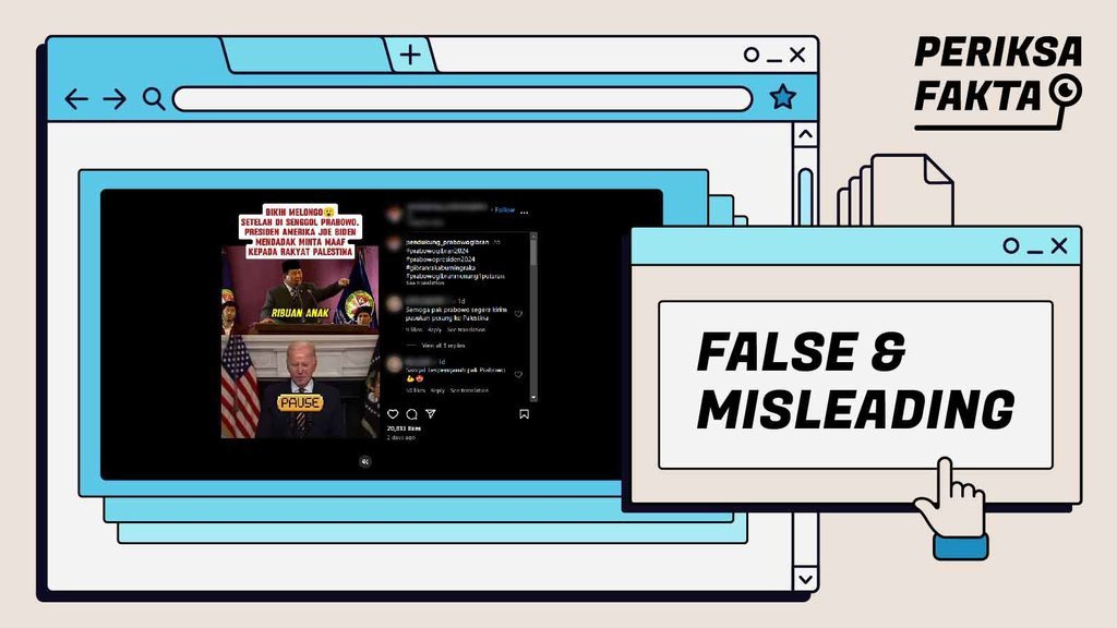 Benarkah Sindiran Prabowo Buat Biden Minta Maaf ke Palestina?