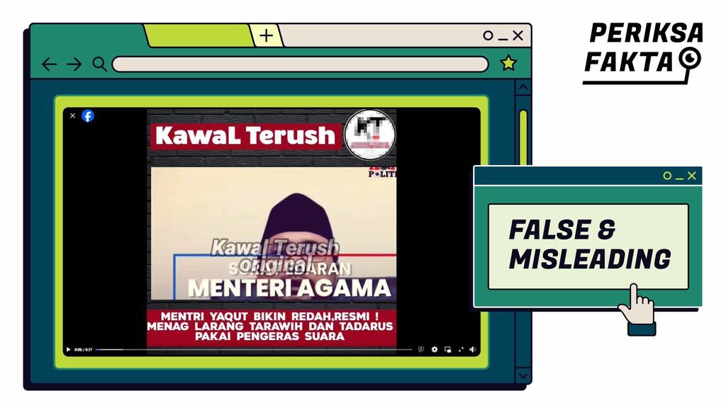 Apa Benar Menag Larang Tarawih dan Tadarus Pakai Pengeras Suara?