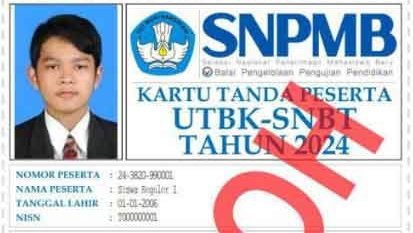 Cara Download Kartu Peserta UTBK SNBT 2024 & Contoh Tampilannya