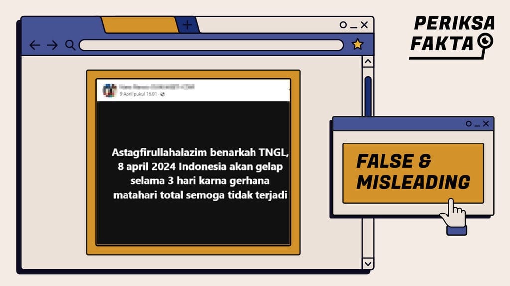 Hoaks Indonesia Akan Gelap Selama 3 Hari Akibat Gerhana Matahari