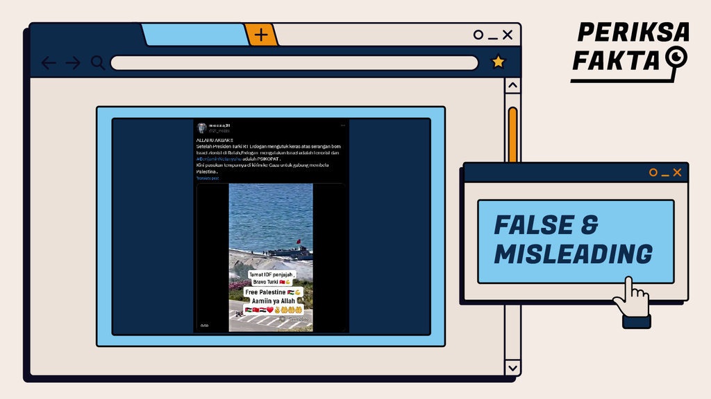 Hoaks Erdogan Mengirim Pasukan Tempur Turki ke Gaza