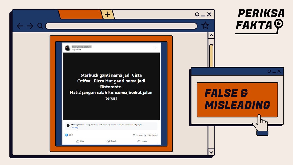 Tidak Benar Starbucks dan Pizza Hut Ganti Nama