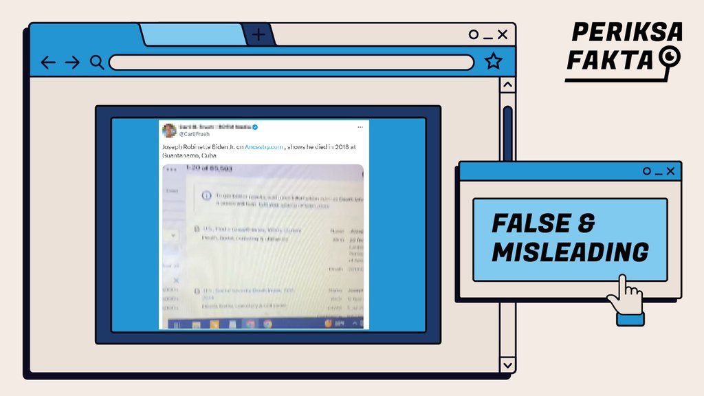 Salah, Klaim Presiden AS Biden Meninggal di Guantanamo pada 2018