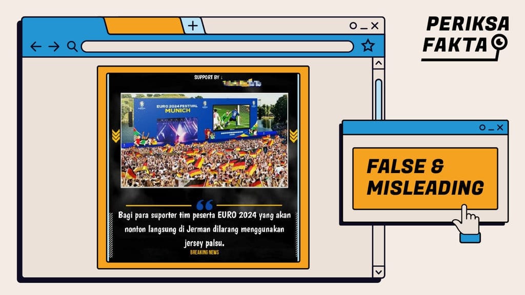 Hoaks Larangan Penggunaan Jersey Palsu di Euro 2024 di Jerman
