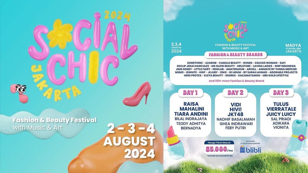 Info Tiket Social Chic 2024, Daftar Brand dan Line Up