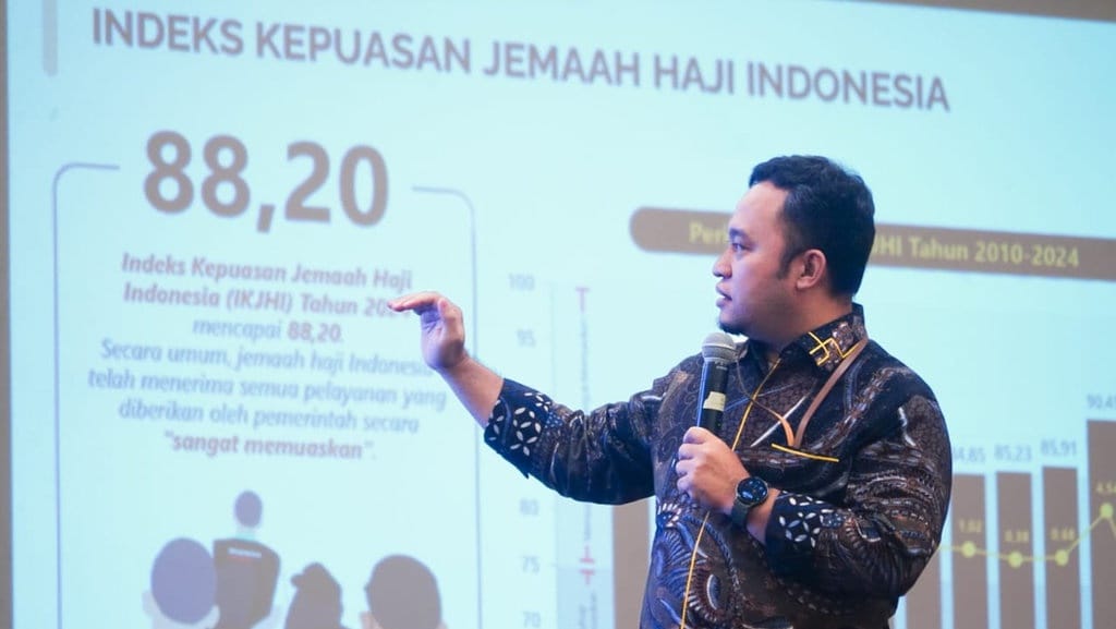 Data BPS: Indeks Kepuasan Haji Indonesia 2024 Capai 88,20 Data BPS: Indeks Kepuasan Haji Indonesia 2024 Capai 88,20