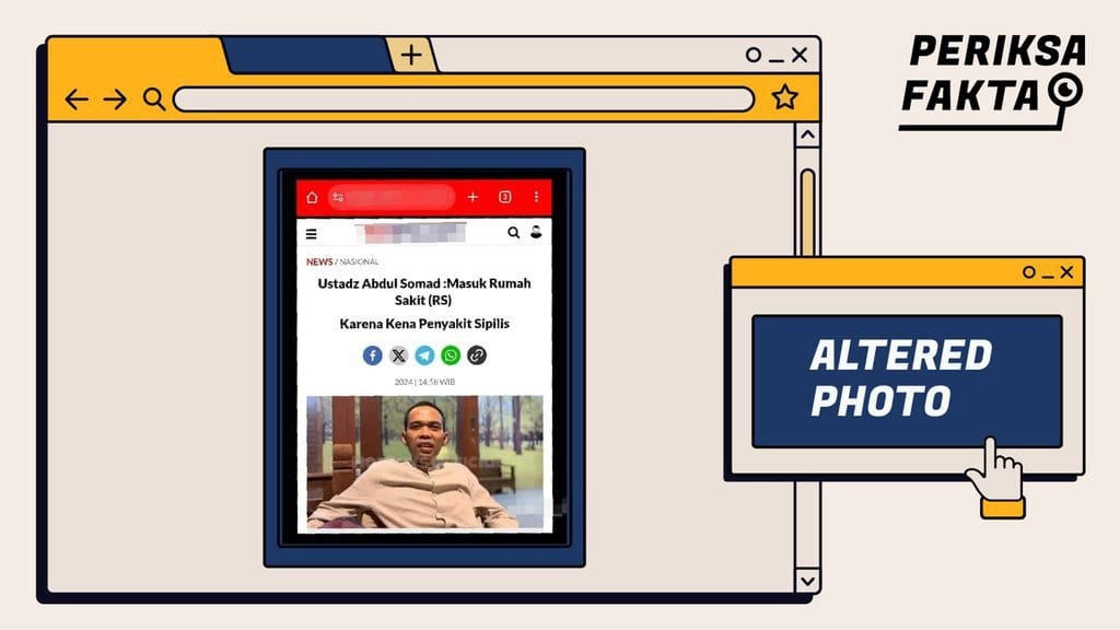 Hoaks, Ustaz Abdul Somad Masuk Rumah Sakit karena Sifilis Hoaks, Ustaz Abdul Somad Masuk Rumah Sakit karena Sifilis