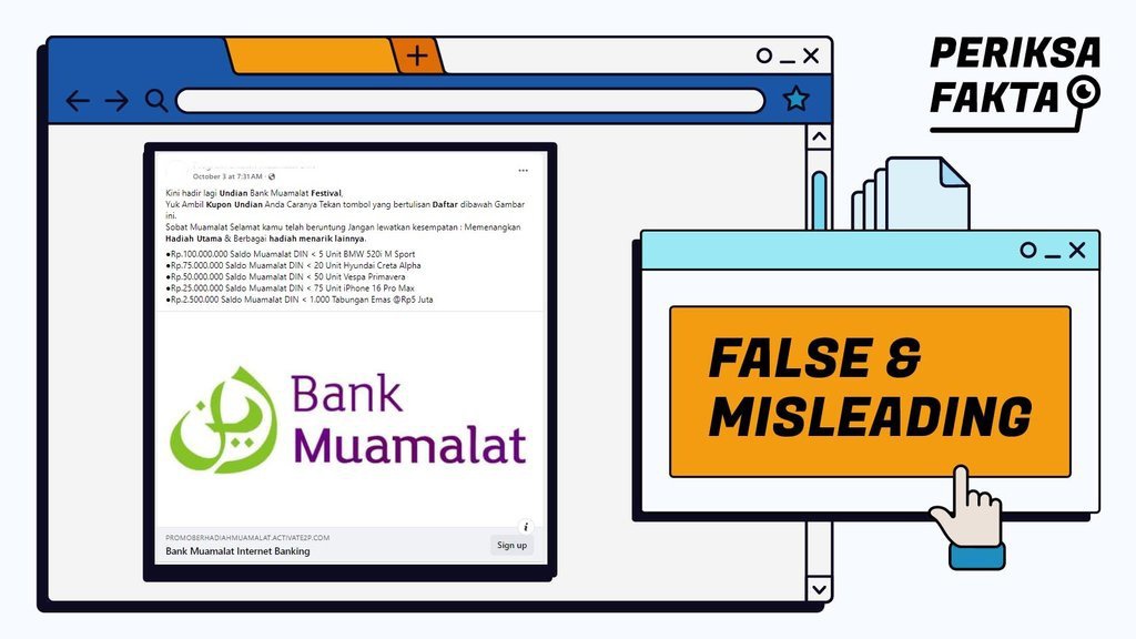 Hoaks Festival Undian Berhadiah Mencatut Bank Muamalat Hoaks Festival Undian Berhadiah Mencatut Bank Muamalat