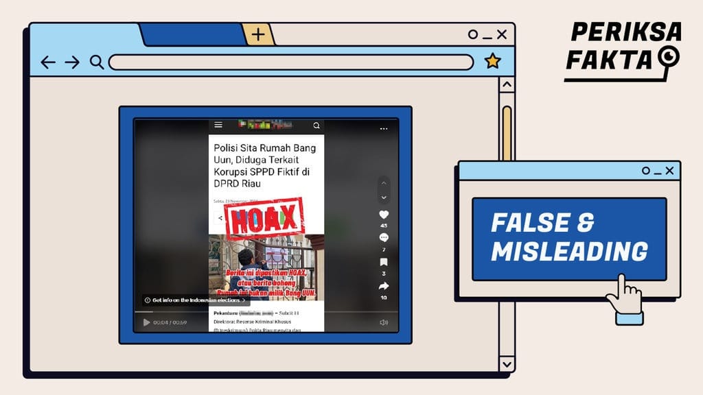 Salah, Pernyataan Hoaks Terkait Polda Riau Segel Rumah Muflihun Salah, Pernyataan Hoaks Terkait Polda Riau Segel Rumah Muflihun