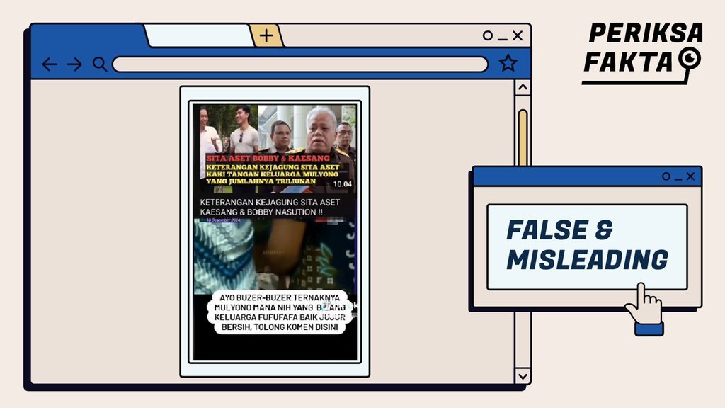 Hoaks Kejagung Sita Aset Milik Bobby Nasution dan Kaesang