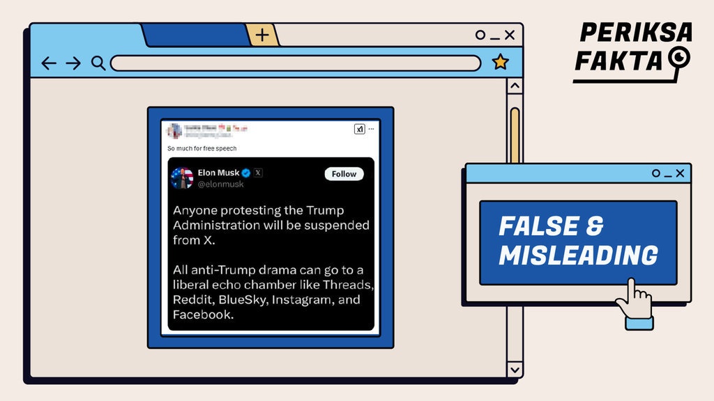 Salah, Cuitan Musk soal Penangguhan Akun X yang Kritik Trump