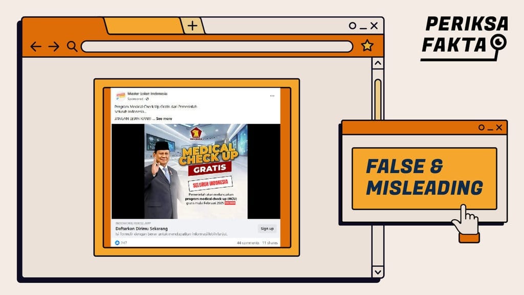 Hoaks Tautan Pendaftaran Program Cek Kesehatan Gratis Hoaks Tautan Pendaftaran Program Cek Kesehatan Gratis