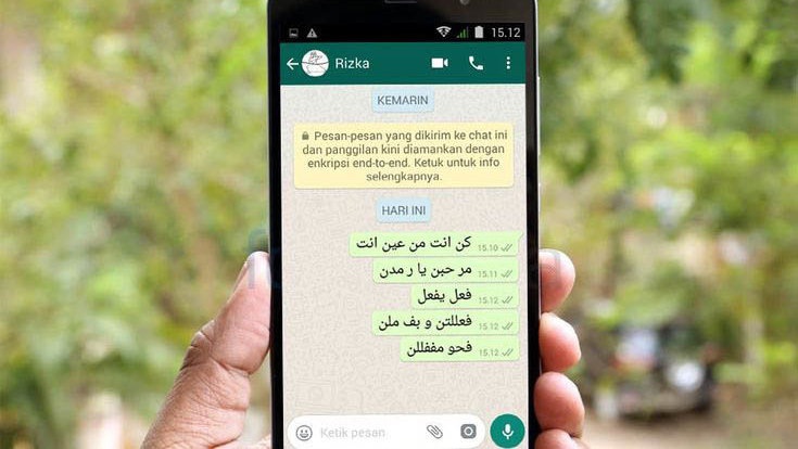 Cara Membuat Tulisan Arab di WhatsApp Android dan iPhone Cara Membuat Tulisan Arab di WhatsApp Android dan iPhone
