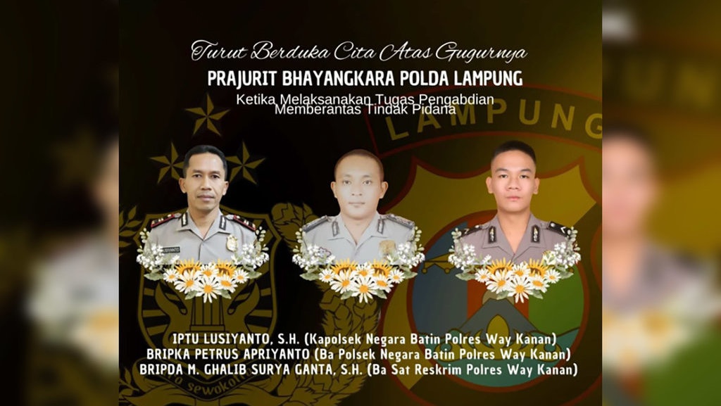 Sosok Bripka Petrus & Bripda Ghalib, Korban Penembakan Way Kanan Sosok Bripka Petrus & Bripda Ghalib, Korban Penembakan Way Kanan