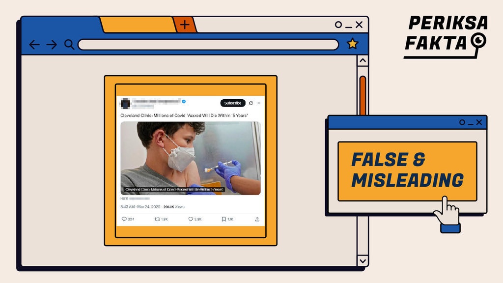 Cleveland Clinic Tak Sebut Penerima Vaksin COVID akan Meninggal