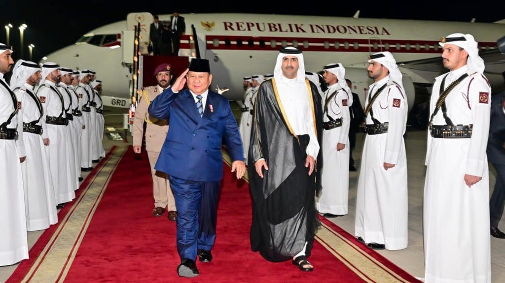 Dari Mesir, Prabowo Tiba di Qatar Sabtu Petang