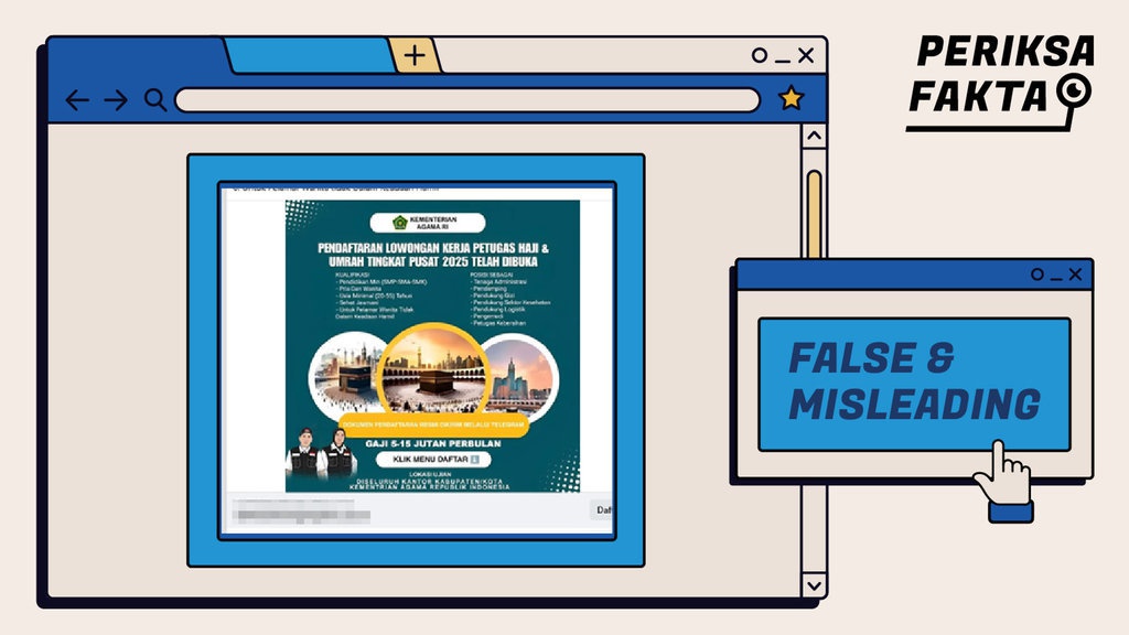 Hoaks Tautan Rekrutmen Petugas Haji 2025 Mencatut Kemenag