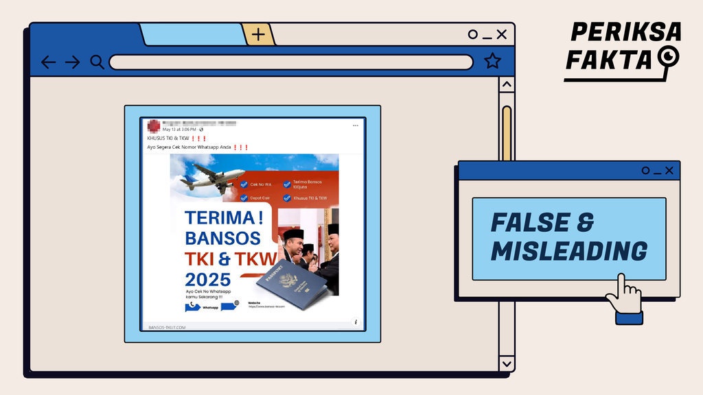 Hoaks Tautan Pemeriksaan Bansos Resmi TKI 2025 dari Pemerintah Hoaks Tautan Pemeriksaan Bansos Resmi TKI 2025 dari Pemerintah