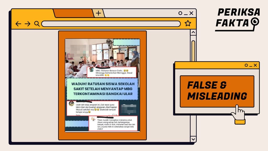 Hoaks Siswa SD Keracunan Makanan MBG Terkontaminasi Bangkai Ular