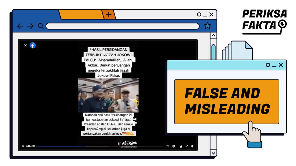 Tidak Benar Video Hakim Akui Ijazah Jokowi Palsu