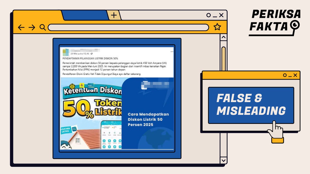 Salah, Tautan Pendaftaran Diskon Tarif Listrik 50% dari PLN Salah, Tautan Pendaftaran Diskon Tarif Listrik 50% dari PLN