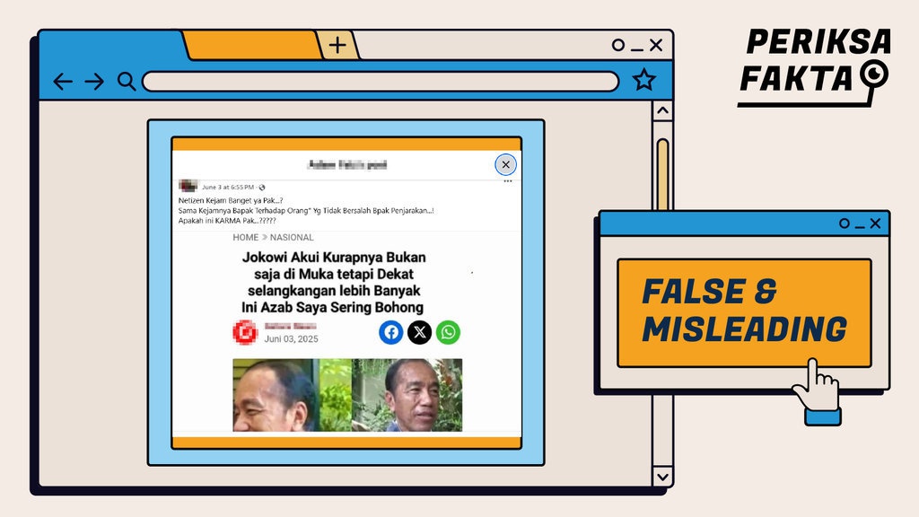 Hoaks Jokowi Mengaku Terkena Penyakit Kulit karena Azab Hoaks Jokowi Mengaku Terkena Penyakit Kulit karena Azab